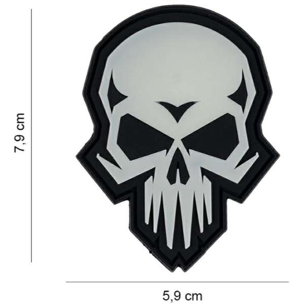 NÁŠIVKA 3D PUNISHER 5,9x7,9cm REFLEXNÍ VELCRO
