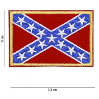 NÁŠIVKA LÁTKA USA VLAJKA JIH 7,7x5cm BÍLÝ OKRAJ