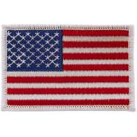 NÁŠIVKA LÁTKA VLAJKA USA 7,7x5cm BÍLÝ OKRAJ