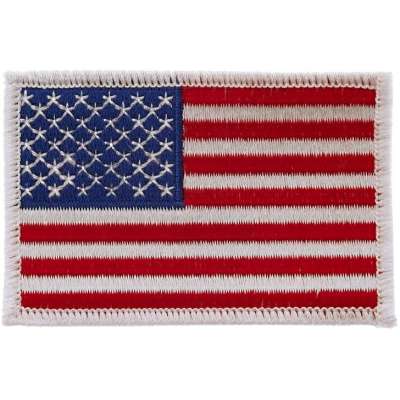 NÁŠIVKA LÁTKA VLAJKA USA 7,7x5cm BÍLÝ OKRAJ