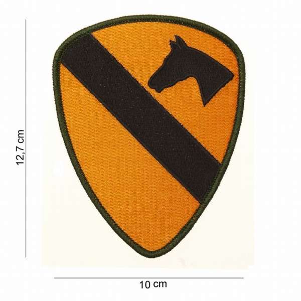 NÁŠIVKA US CAVALERY 10x12,7cm ŽLUTÁ