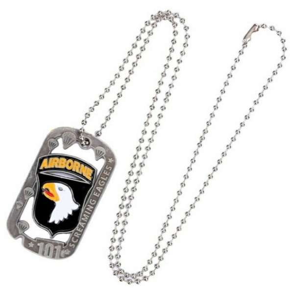 PSÍ ZNÁMKA 101 ST AIRBORNE STŘÍBRNÁ