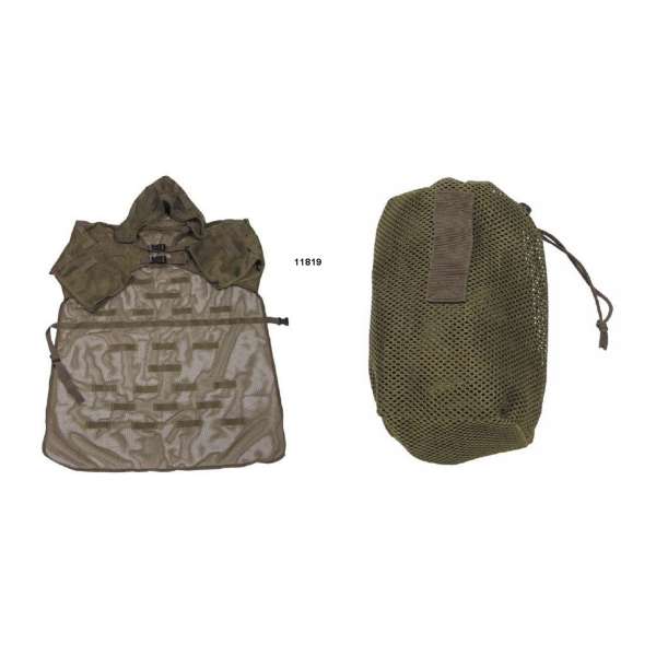 KABÁT SÍŤOVANÝ S KAPUCOU, PRO MASKOVÁNÍ, S POUZDREM OLIV