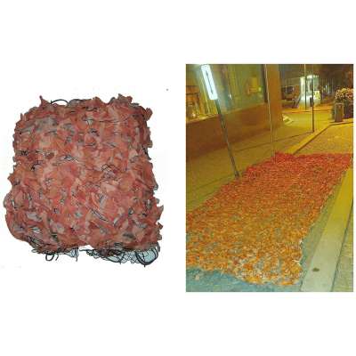 MASKOVACÍ SÍŤ 6x3m POLYESTER DROBNÁ OPRAVA TMAVĚ ORANŽOVÁ