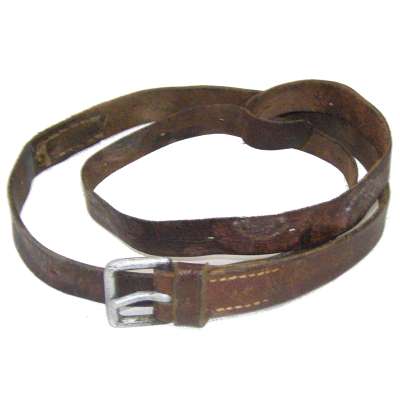 ŘEMÍNEK USTOJOVACÍ 20mm, VARIANTY,  KOŽENÝ orig HNĚDÝ