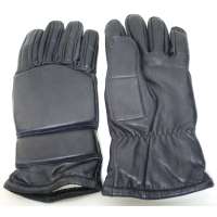 RUKAVICE BRIT PROTIÚDEROVÉ VELKÝ KRYT ZATEPLENÉ KOŽENÉ orig ČERNÉ