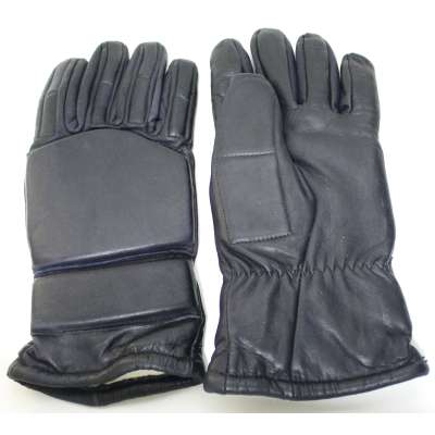 RUKAVICE BRIT PROTIÚDEROVÉ VELKÝ KRYT ZATEPLENÉ KOŽENÉ orig ČERNÉ