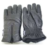 RUKAVICE BRIT ZATEPLENÉ THINSULATE SE ZIPEM KOŽENÉ orig ČERNÉ