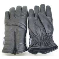 RUKAVICE BRIT ZATEPLENÉ THINSULATE SE ZIPEM KOŽENÉ orig ČERNÉ