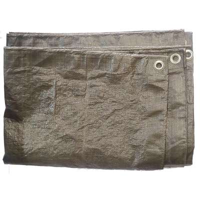 PLACHTA PE 2x6m OKRAJ ZPEVNĚNÝ, 10ks KOV OČKA KHAKI