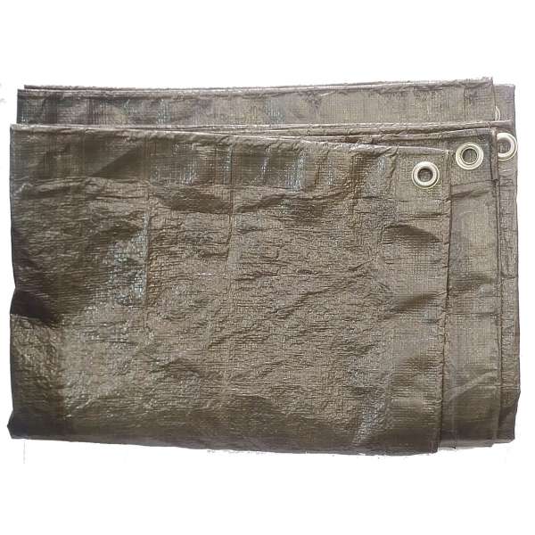 PLACHTA PE 3x4m OKRAJ ZPEVNĚNÝ, 10ks KOV OČKA KHAKI