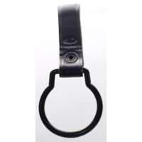 DRŽÁK BRIT NA OBUŠEK OPASKOVÝ 16cm, KRUH 6cm KŮŽE-PVC orig ČERNÝ