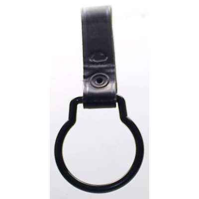 DRŽÁK BRIT NA OBUŠEK OPASKOVÝ 16cm, KRUH 6cm KŮŽE-PVC orig ČERNÝ