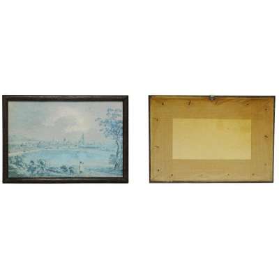 OBRÁZEK 28x20cm POHLED NA MĚSTO ZARÁMOVANÝ