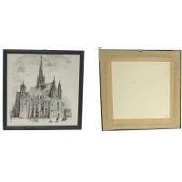 OBRÁZEK 30x30cm KATEDRÁLA ZARÁMOVANÝ