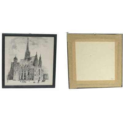 OBRÁZEK 30x30cm KATEDRÁLA ZARÁMOVANÝ