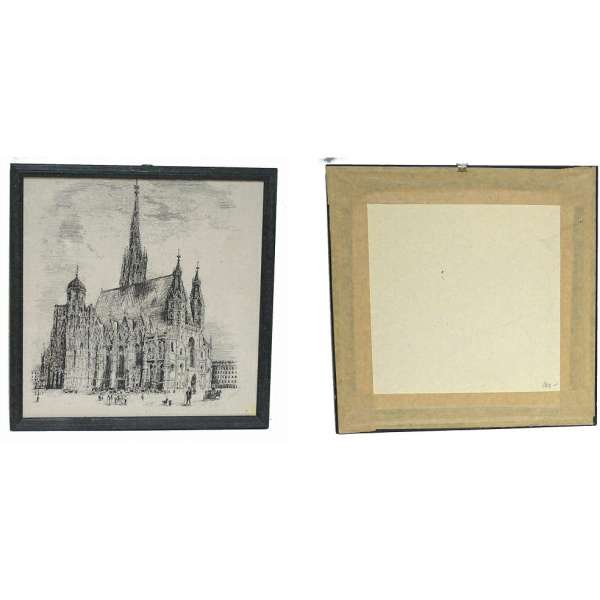 OBRÁZEK 30x30cm KATEDRÁLA ZARÁMOVANÝ