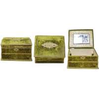 KRABIČKA ŠPERKOVNICE 24x19x13cm SE ZRCÁTKEM K DROBNÉ OPRAVĚ