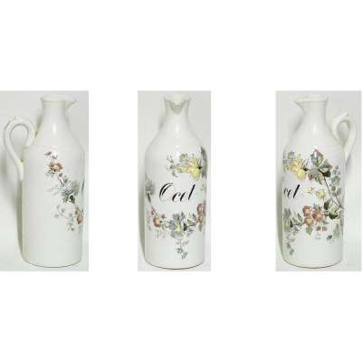 STARÁ KERAMICKÁ LAHVIČKA NA OCET ZNAČKA R.D.Z. 21cm VYSOKÁ