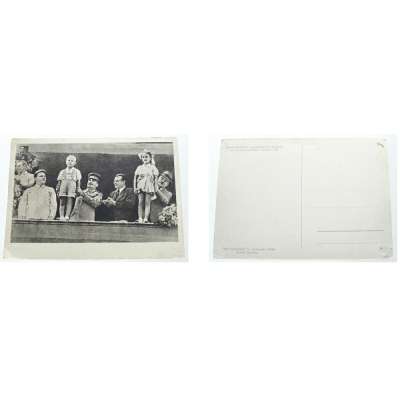 POHLED 1946 K.GOTTWALD SE STALINEM V MOSKVĚVOJÁCI 02