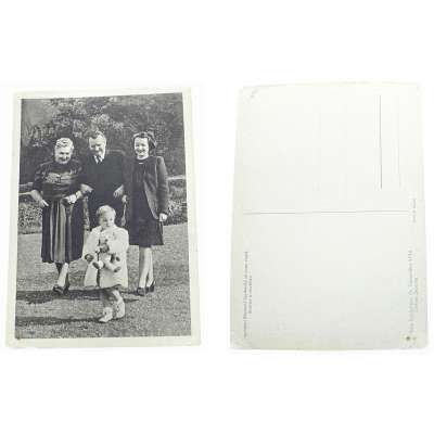 POHLED 1948 K.GOTTWALD SE ŽENOU, VNUČKOU A DCEROU