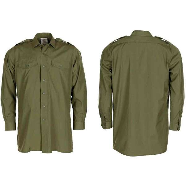 KOŠILE BRIT POLNÍ 2 KAPSY DLOUHÝ RUKÁV orig OLIV