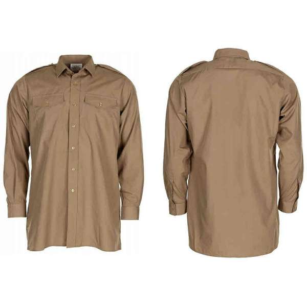 KOŠILE BRIT SLUŽEBNÍ DLOUHÝ RUKÁV 67-Polyest, 33-Ba orig HNĚDÁ