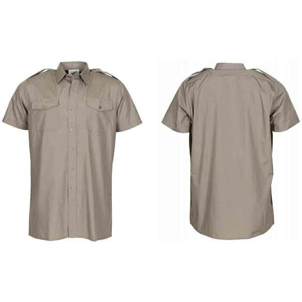 KOŠILE BRIT SLUŽEBNÍ KRÁTKÝ RUKÁV 67-Polyest, 33-Ba orig ŠEDO-HNĚDÁ