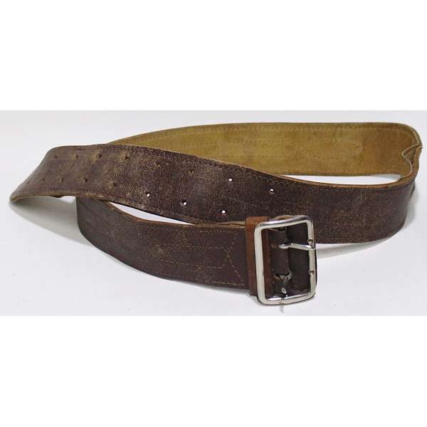 OPASEK ČR POLICIE, VB 5cm KOŽENÝ orig HNĚDÝ