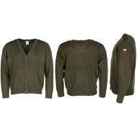 SVETR AČR V-ČKO PLETENÝ M97 S KNOFLÍKY orig OLIV