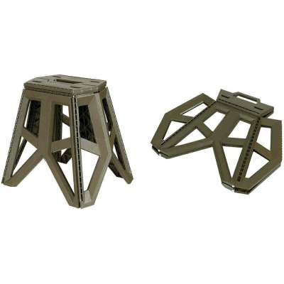 KEMPIKOVÁ STOLIČKA SKLÁDACÍ 40cm VYSOVÁ, 1,25kg, NOSNOST 100kg, ROZLOŽENÁ 57,5x50x6,5cm, SLOŽENÁ 41x33,5x40cm OLIV