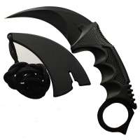 NŮŽ CARAMBIT PEVNÝ 19,5cm, ČEPEL 9cm ČERNÝ