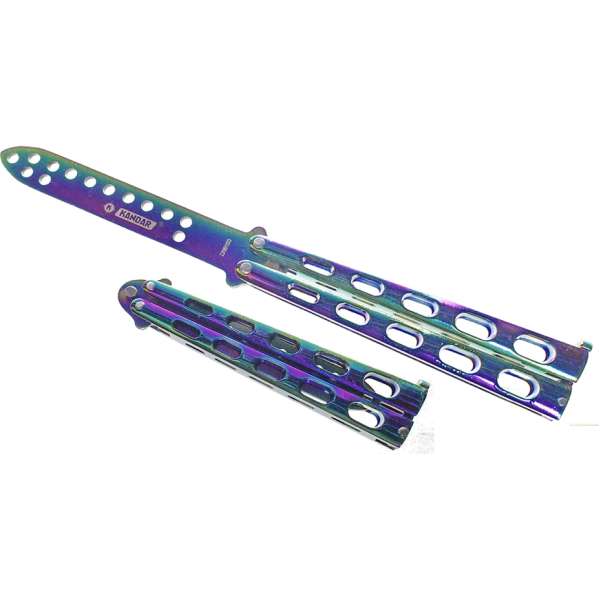 NŮŽ MOTÝLEK KANDAR ŠKOLNÍ 23cm, ČEPEL 11cm 5 OKA MASIV NEON VIOLET