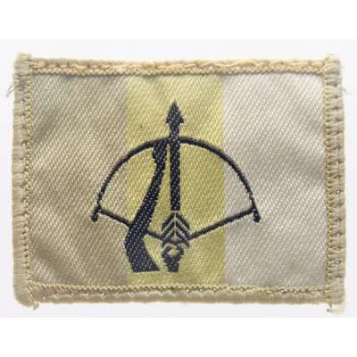 NÁŠIVKA BRIT 4R 16:REGIMENT ROYAL ARTILERY AIR DEFENCE 55x40mm orig DESERT