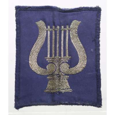 NÁŠIVKA BRIT 4R CORPS OF ARMY MISIC REGIMENT 55x65mm orig MODRO-ZLATÁ