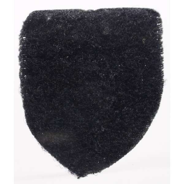 NÁŠIVKA ŠTÍT 50x60mm VELCRO ČERNÁ