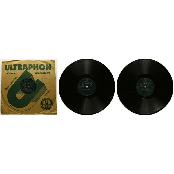 DESKA ŠELAK HARY HARDENA 1.KDE SE ZPÍVÁ,VESELO BÝVÁ 2.MUZIKANTI POJĎTE HRÁD 1936 ULTRAPHON