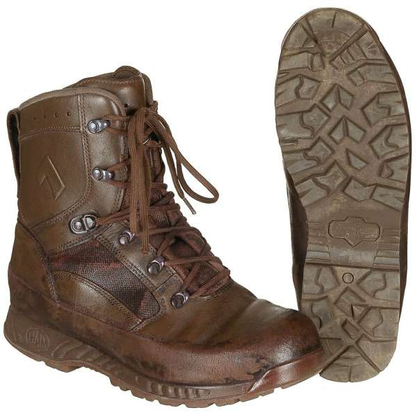 BOTY BRIT COMBAT HAIX HIGH LIABILITY PRACOVNÍ MEMBRÁNA GORETEX CELOROČNÍ KŮŽE orig HNĚDÉ