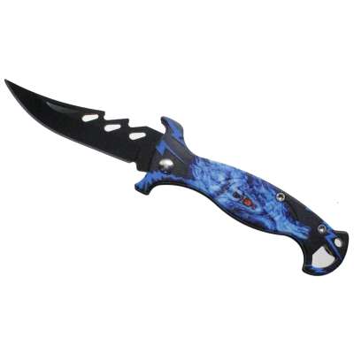 NOŽÍK KAPESNÍ 15,5cm, ČEPEL 6,5cm VLK 2 COLOR MODRÝ