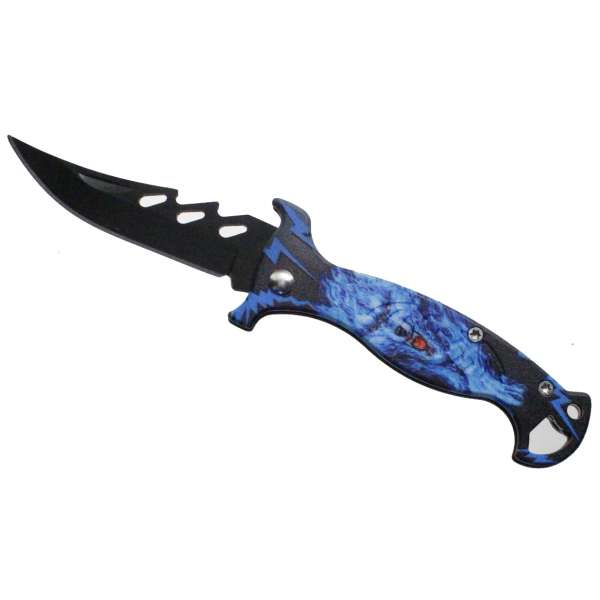 NOŽÍK KAPESNÍ 15,5cm, ČEPEL 6,5cm VLK 2 COLOR MODRÝ