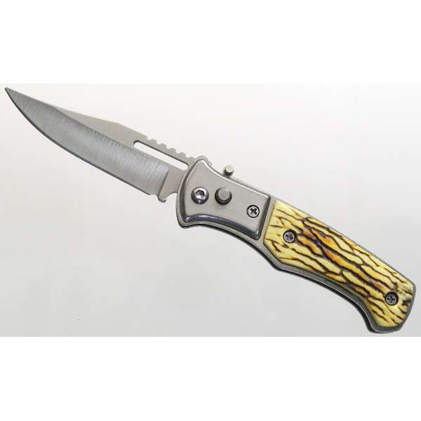 NOŽÍK VYSTŘELOVACÍ KAPESNÍ 15,5cm, ČEPEL 7cm LOVECKÝ