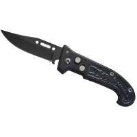 NOŽÍK VYSTŘELOVACÍ KAPESNÍ S KLIPEM, 15,5cm, ČEPEL 6,5cm ŠTÍR ČERNÝ