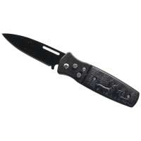 NOŽÍK VYSTŘELOVACÍ KAPESNÍ S KLIPEM, 16cm, ČEPEL 7cm JELEN ČERNÝ