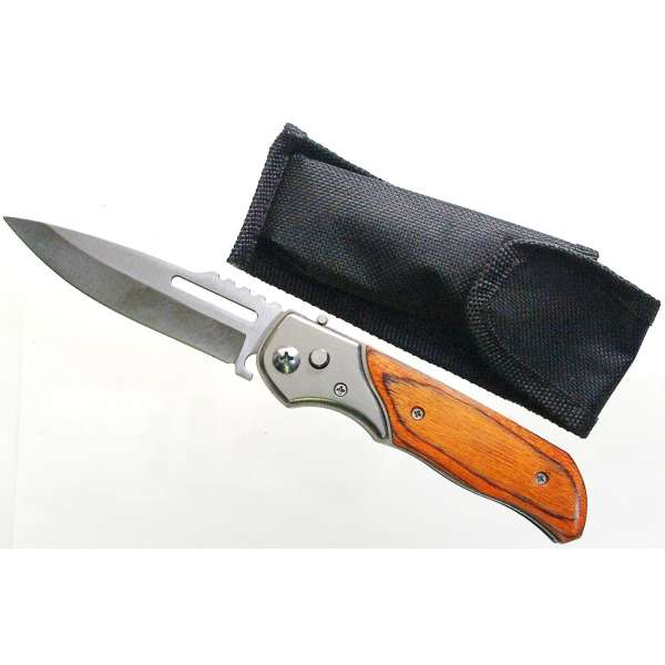 NŮŽ VYSTŘELOVACÍ 21cm, ČEPEL 9,5cm S POUZDREM LOVECKÝ