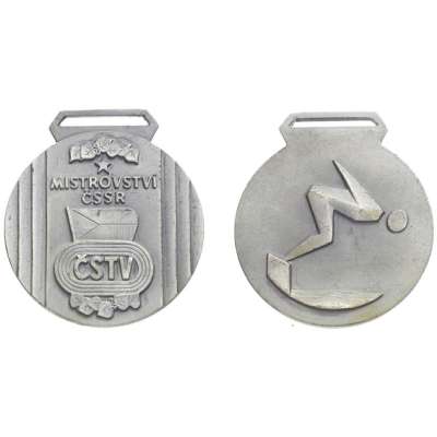MEDAILE MISTROVSTVÍ ČSSR V PLAVÁNÍ ČSTV 51mm 67gr STŘÍBRNÁ