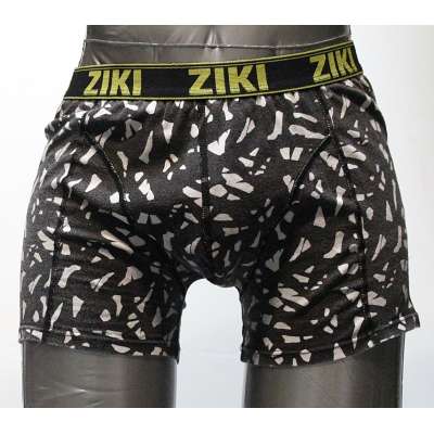 BOXERKY ZIKI MEN ŠIROKÁ GUMA 95-BAVLNA 5-ELASTAN orig BÍLO-ČERNÉ