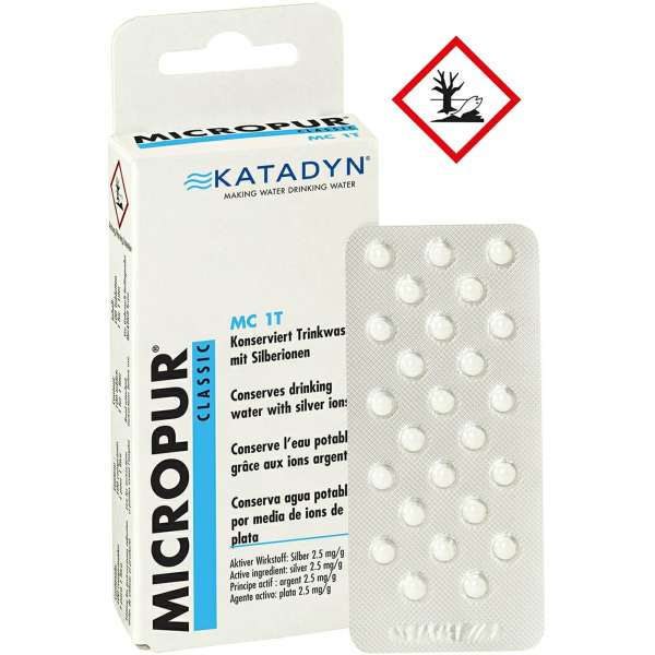 KONZERVACE VODY Katadyn Micropur MC 1T,100 ks TABLET, 1 TABLETA NA 1 LTR VODY