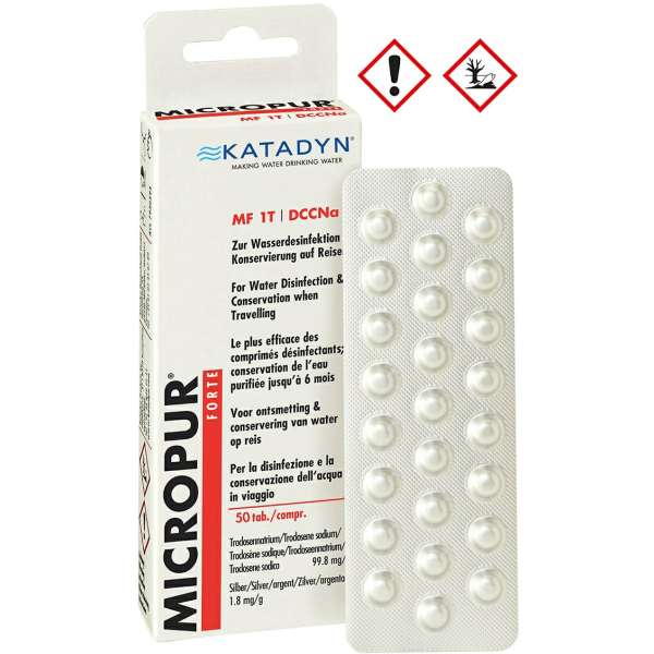 KONZERVACE VODY Micropur Forte MF 1T, 50 ks TABLET, 1 TABLETA NA 1 LTR VODY