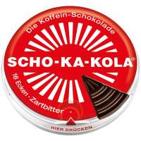 ČOKOLÁDA HOŘKÁ Scho-Ka-Kola, 100gr, OBSAH 200mg KOFEIN