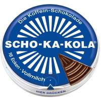 ČOKOLÁDA MLÉČNÁ Scho-Ka-Kola, 100gr, OBSAH 200mg KOFEIN